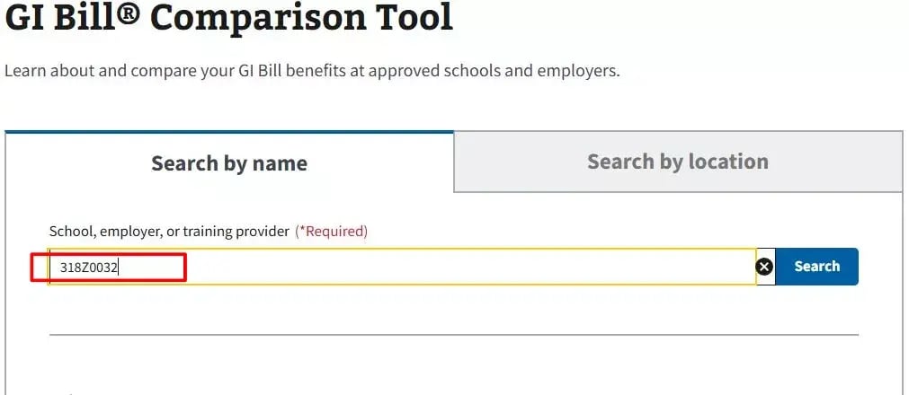 gi bill comparison tool