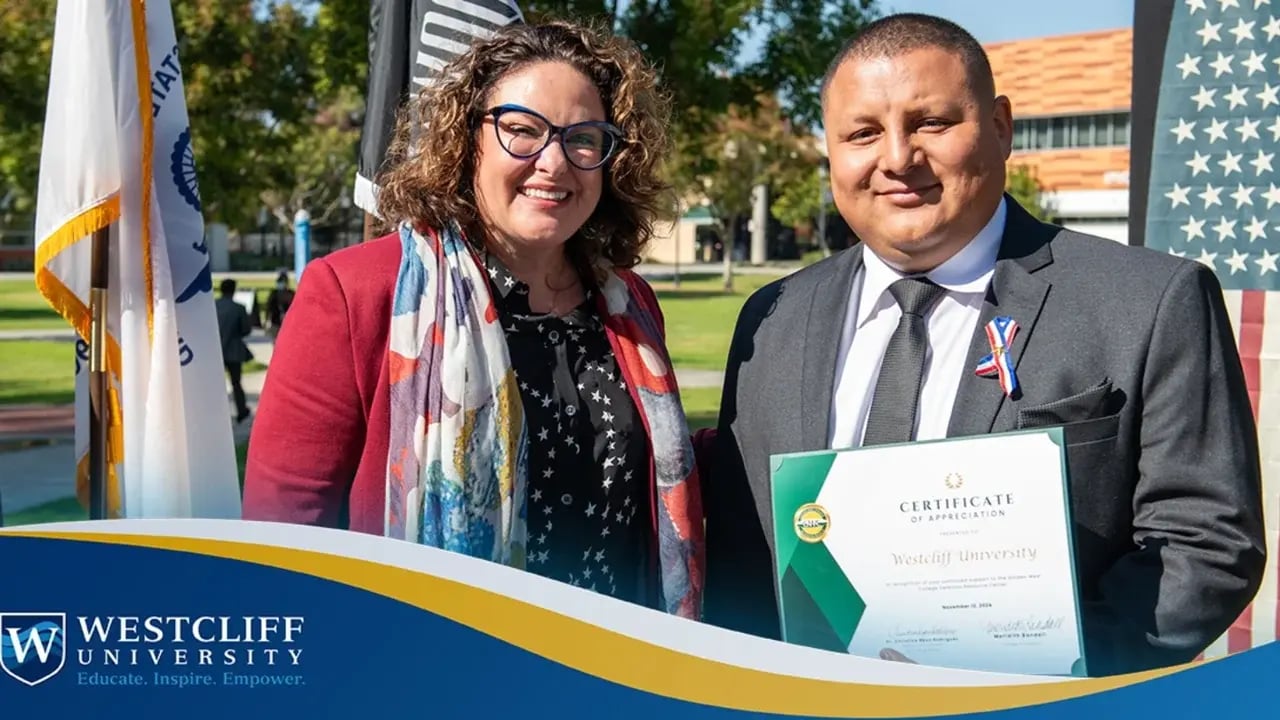 Westcliff University honored at Golden West College's Veterans Day ceremony, November 2024