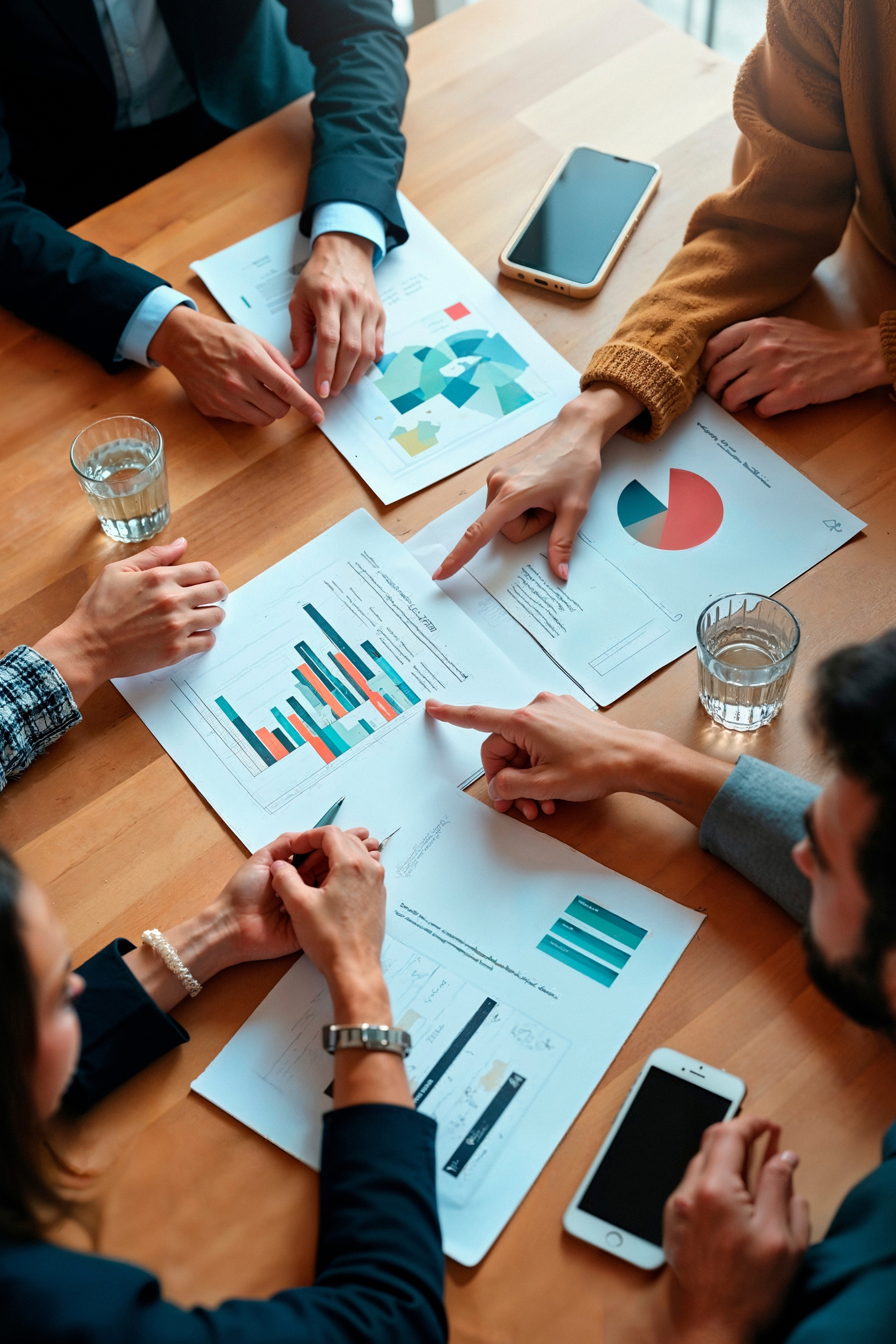 Professional team collaborating in a business setting